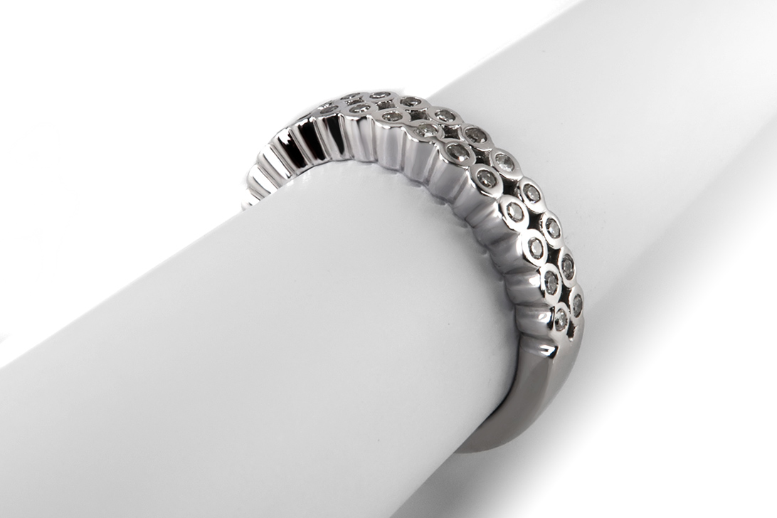 Damen Ring mit 32 Diamanten Wesselton 585 Weißgold [BRORS 12288] Foto 02