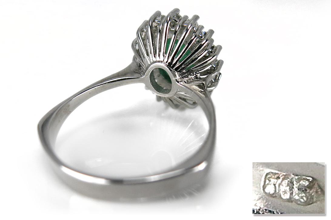 Ring Diamanten Wesselton/vs Smaragd ca. 1,5 ct 585 Weißgold [BRORS 13993] Foto 04