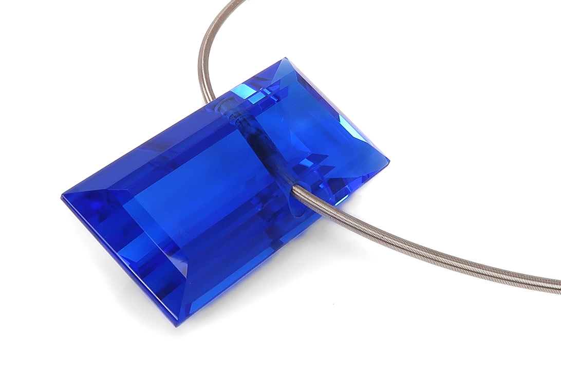 Niessing synthetischer Stein Schnur 750 Weißgold [BRORS 17214] Foto 01