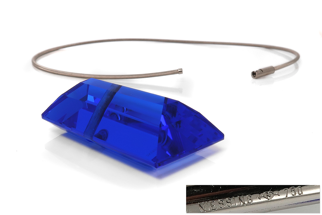 Niessing synthetischer Stein Schnur 750 Weißgold [BRORS 17214] Foto 05