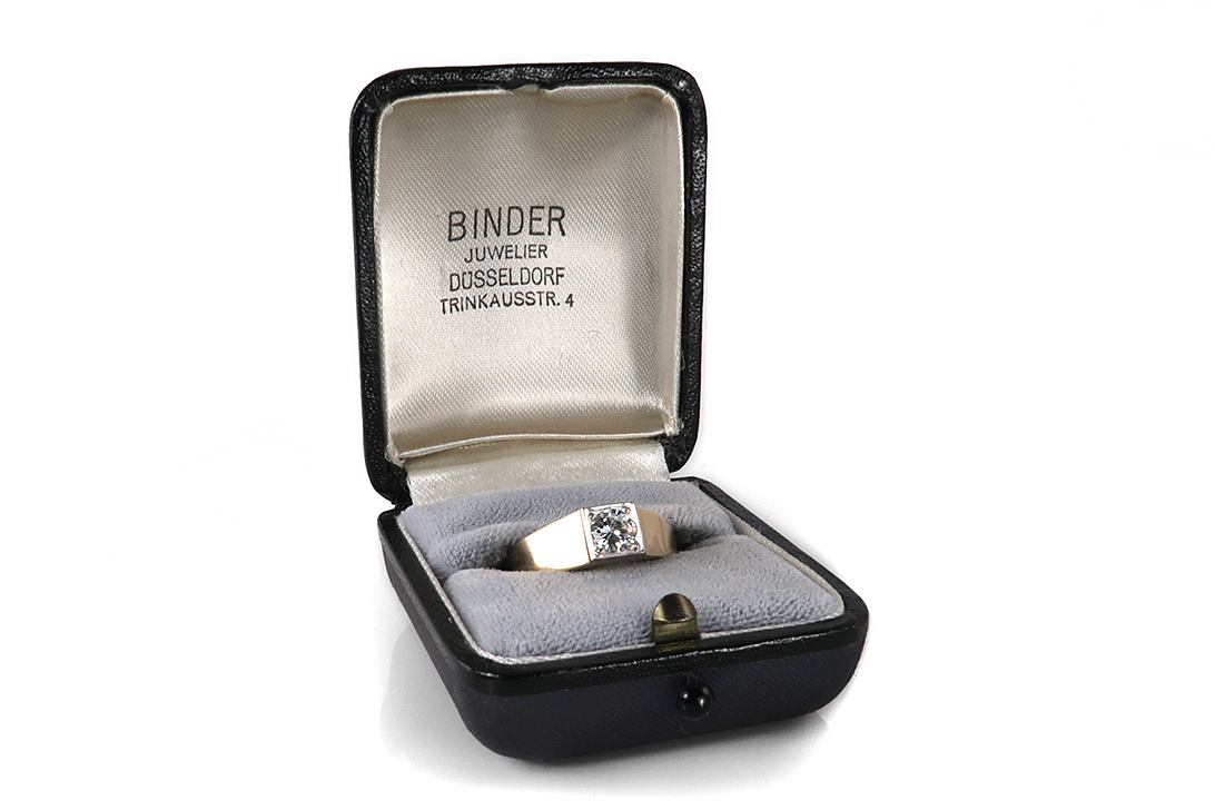 Binder Ring Brillant ca 0,40ct G/vvs 750 Weißgold Gelbgold [BRORS 18781] Foto 05