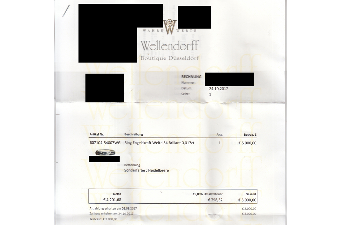 Wellendorff Ring Engelskraft Sonderfarbe Heidelbeere 750 Weißgold [BRORS 19613] Foto 06
