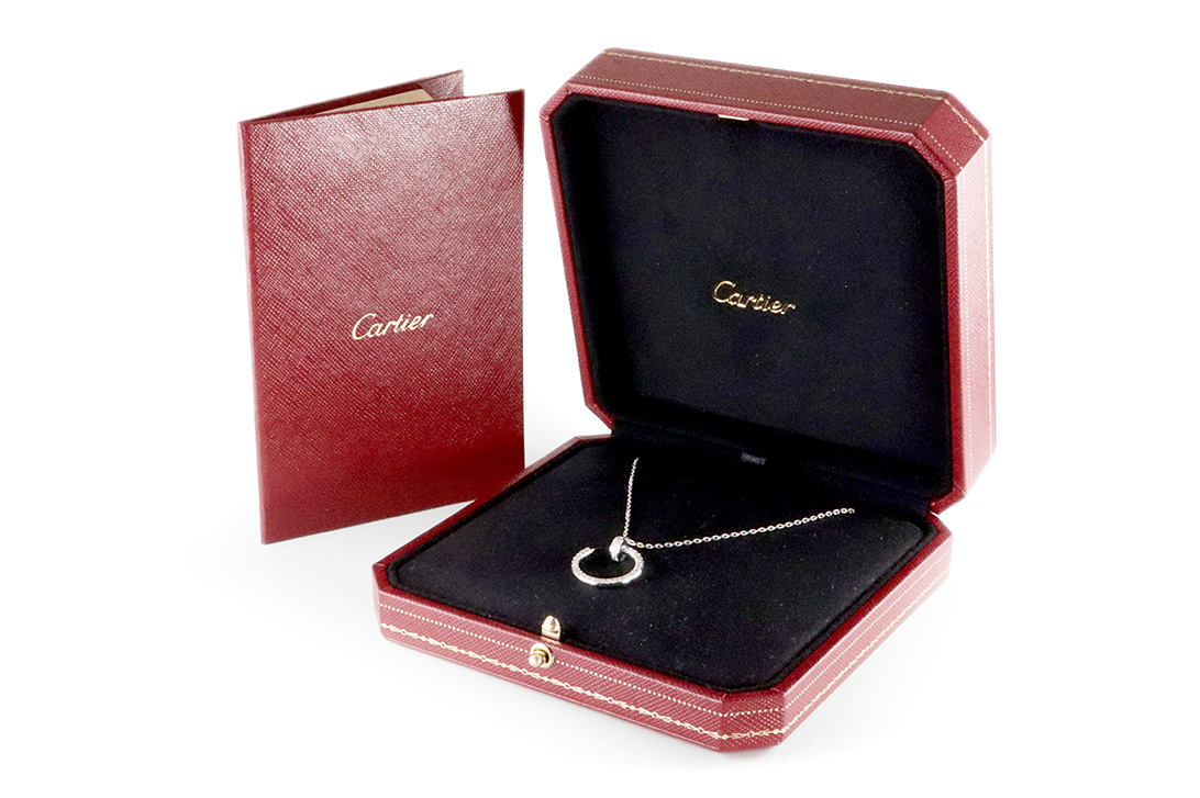 Cartier Kette Anhänger JUSTE UN CLOU Nagel Brillanten 750 Weißgold [BRORS 19668] Foto 05