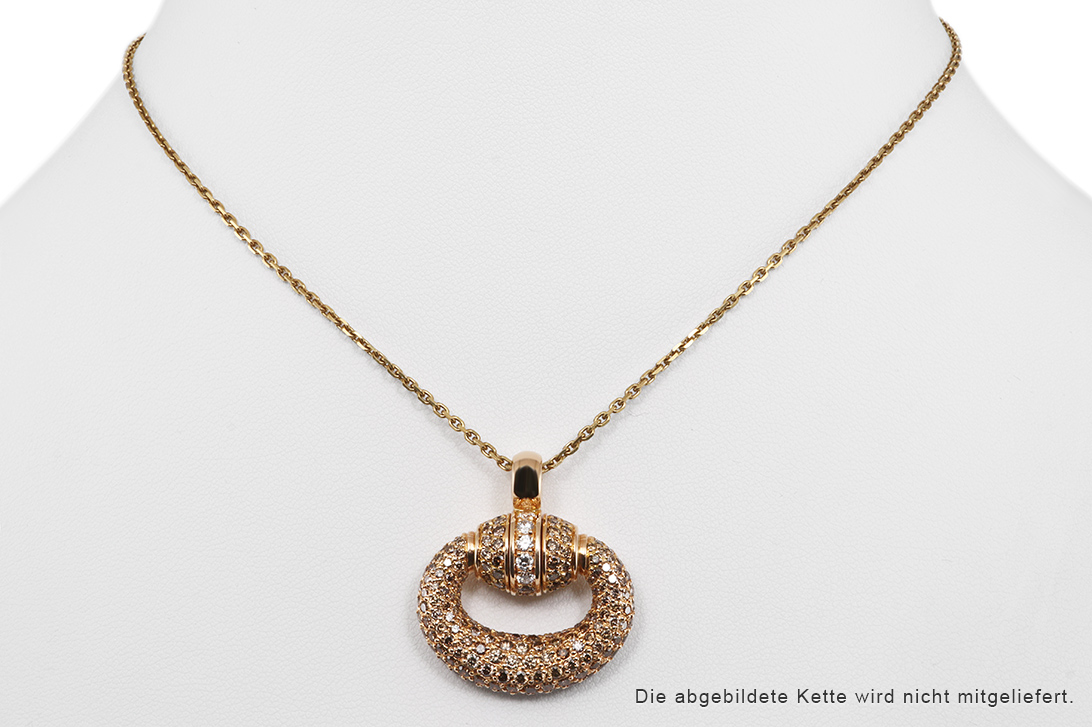 Anhänger LEO WITTWER 276 Brillanten ca. 3,94 ct 750 Rosegold [BRORS 20866] Foto 02