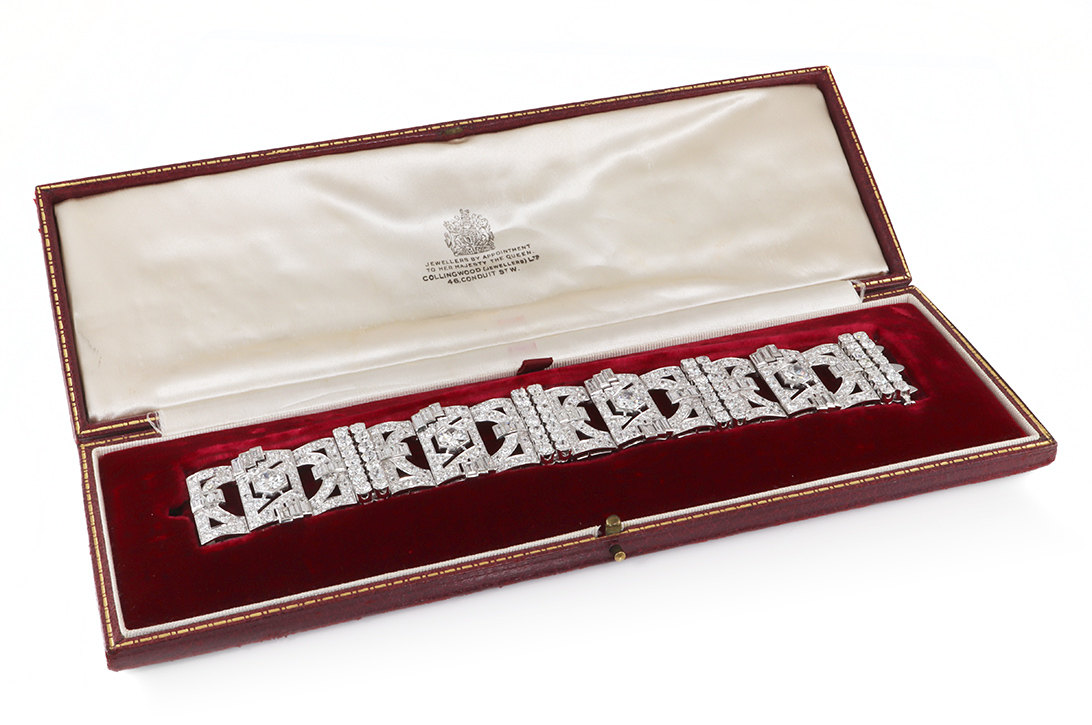 Antikes Armband 340 Diamanten 37,7Karat! Platin IGI 18 cm [BRORS 20890] Foto 05