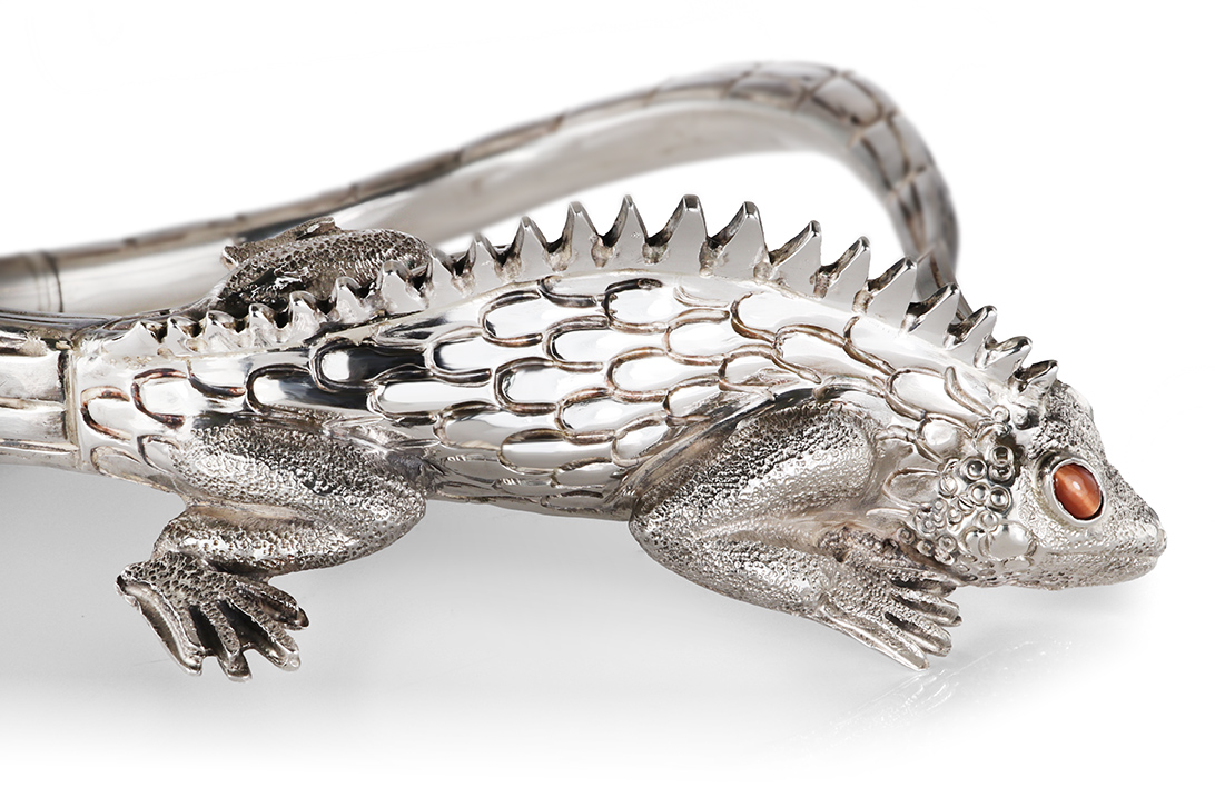 Collier Talleres Delos Ballesteros 2 Tigeraugen 950 Silber [BRORS 21010] Foto 03