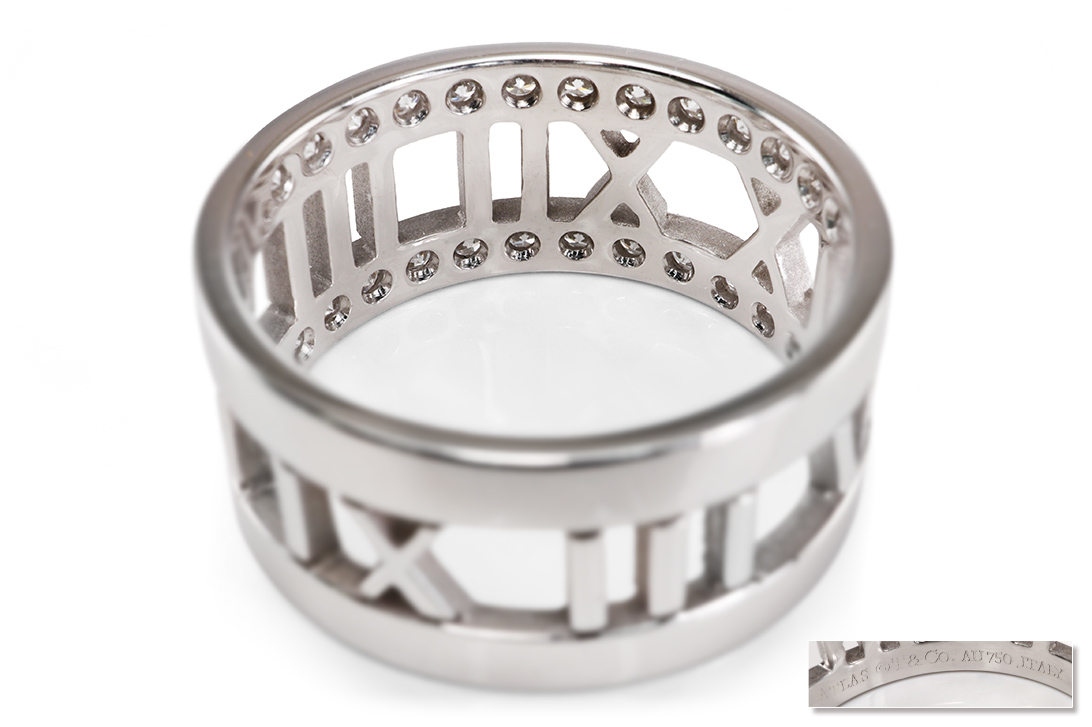Tiffany & Co. Atlas insg. ca 0,34 ct TW/VVS 750 Weißgold Gr 53 [BRORS 21011] Foto 04